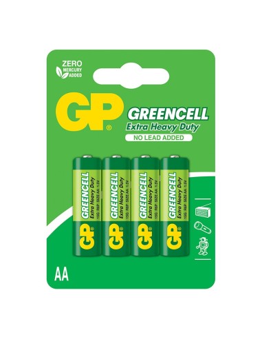 Алкални батерии GP GreenCell 15G-UE4 AA 1.5V - 4бр. - 1