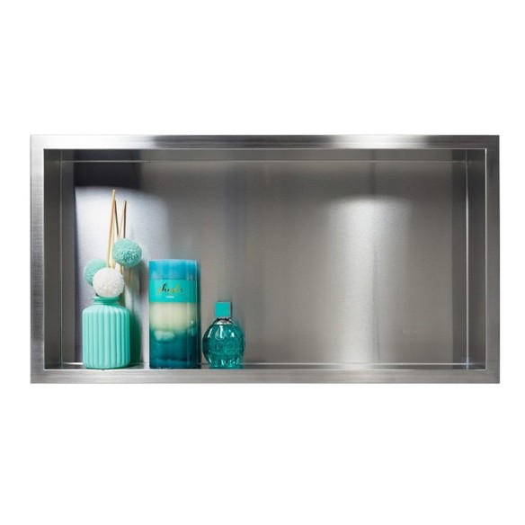 Рафт за вграждане 60x30x10см инокс Wall-Box One BALNEO - 1