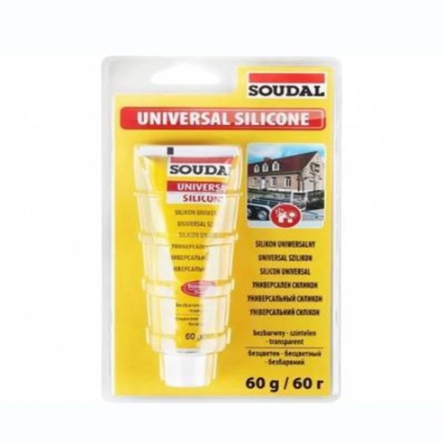 Универсален силикон прозрачен 60гр SOUDAL/120032 - 1