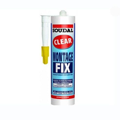 Монтажно лепило Montage Fix Clear прозрачно 280мл SOUDAL/145817 - 1