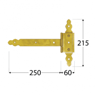 Панта ZBNO с декорация 250x60x215x3.5 мм DOMAX 2
