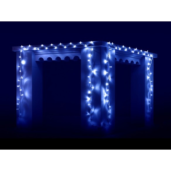 Гирлянд 100 сини LED лампички 10м черен кабел ENIGMA - 2