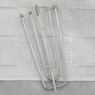 Затъмняващи завеси с куки имитация лен 2 бр. бежови 140x225 см - 1 2