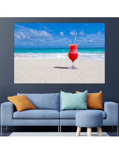 Коктейл на карибски плаж - картина пано за стена - 1