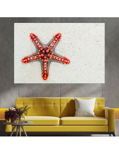 Морска звезда на пясъка - картина пано за стена - 1