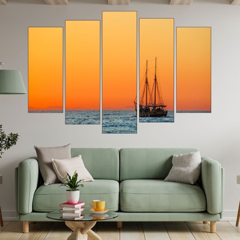 Мачта към залеза - картина пано за стена - 3