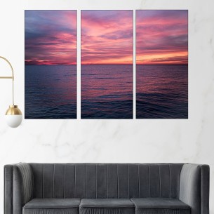 Изгрев над морски хоризонт - картина пано за стена - 1 2