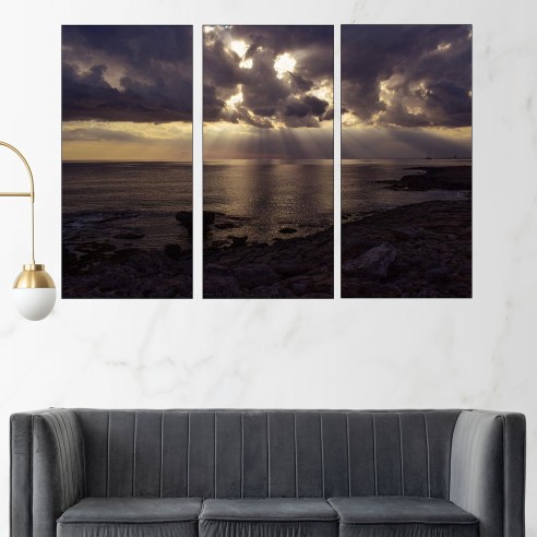 Здрач над морето - картина пано за стена - 2