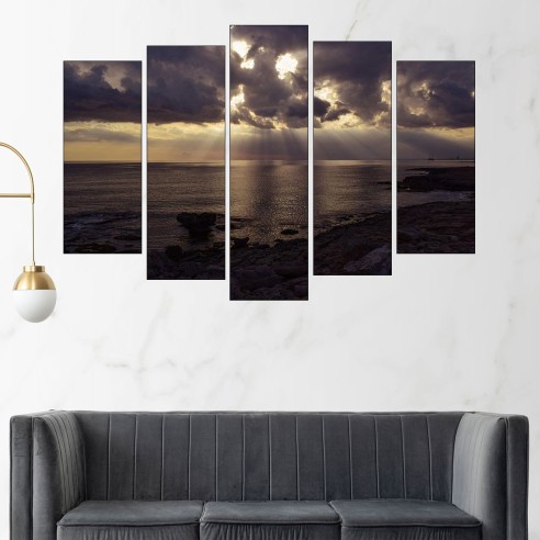 Здрач над морето - картина пано за стена - 3