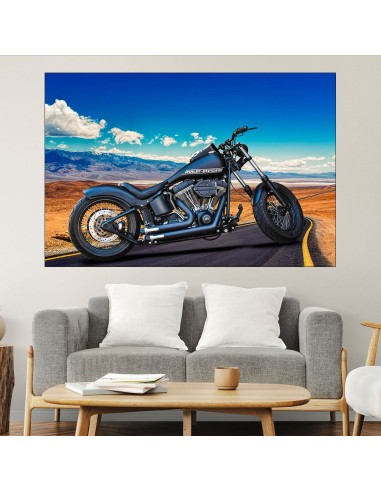 Колаж с мотоциклет харли дейвидсън - картина пано за стена - 1