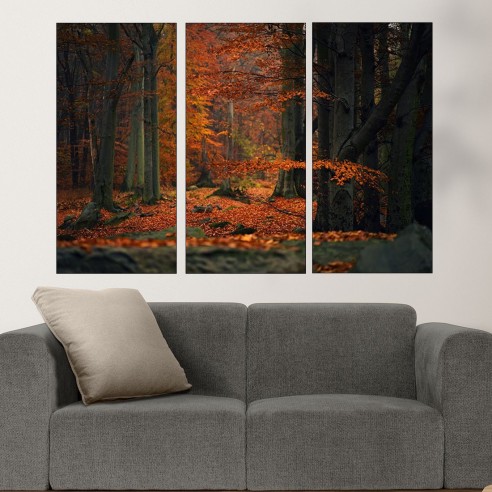 Есен в гората - картина пано за стена - 2