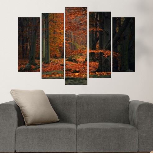 Есен в гората - картина пано за стена - 3