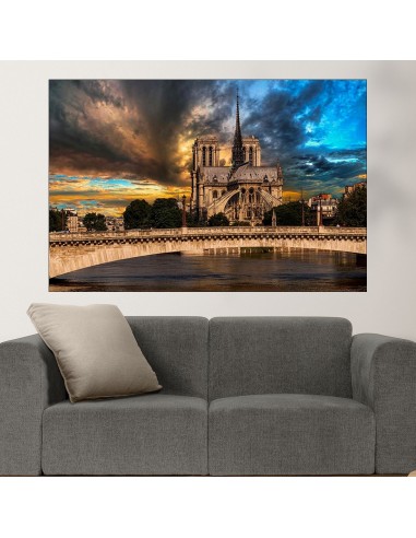 Катедралата Дева Мария в Париж - картина пано за стена - 1