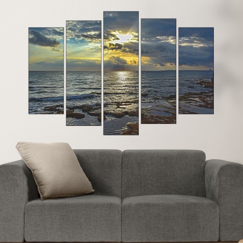 Залез над морето на айя напа - картина пано за стена - 3