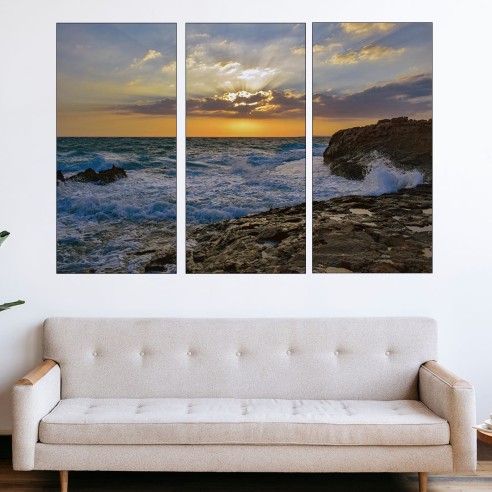 Божествен залез над айя напа - картина пано за стена - 2