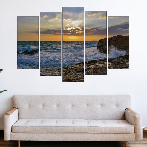 Божествен залез над айя напа - картина пано за стена - 3