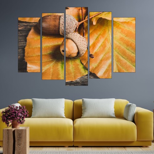 Есенна декорация с жълъди пано за стена - 3