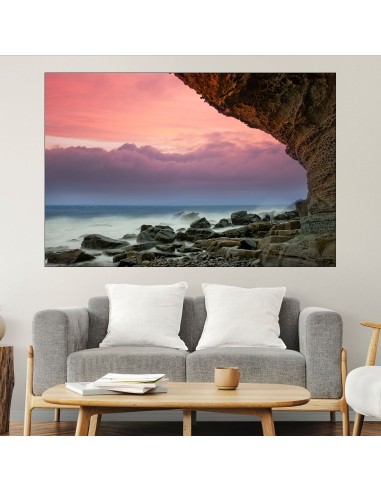 Скалист плаж в океана - картина пано за стена - 1