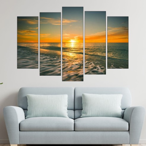 Залез над Тихи океан - картина пано за стена - 3