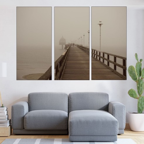 Мост в Балтийско море - картина пано за стена - 2