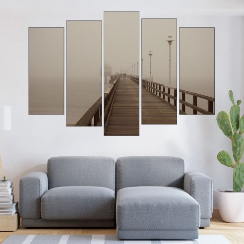 Мост в Балтийско море - картина пано за стена - 3