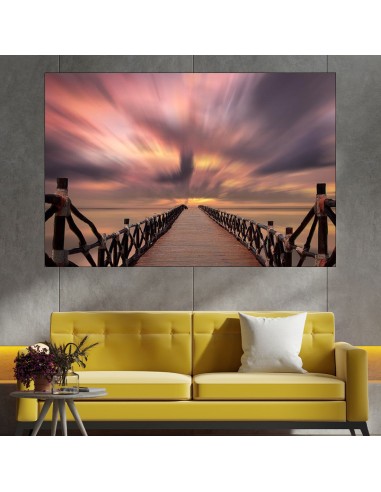 Дъвен мост в морето - картина пано за стена - 1