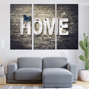 Декорация HOME с пеперуда - картина пано за стена - 1 2