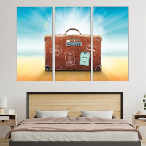 Куфар за пътуване - абстракция мечта - картина пано за стена - 2