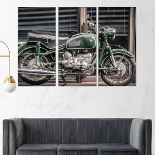 Античен мотоциклет BMW - картина пано за стена - 1 2