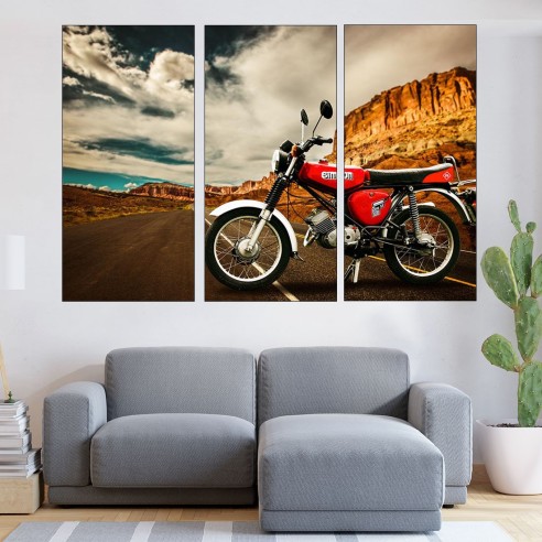 Мотор Simson на пътя - картина пано за стена - 2