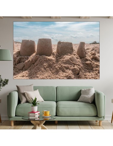 Детски пясъчен замък - картина пано за стена - 1