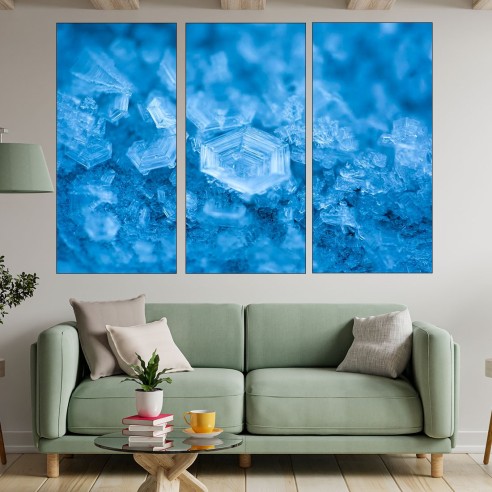 Фон от ледени кристали - картина пано за стена - 2