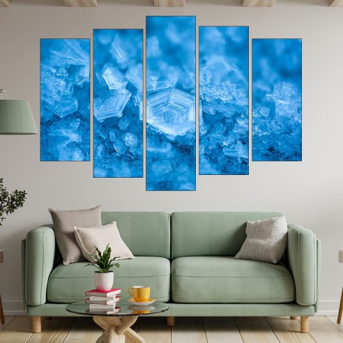 Фон от ледени кристали - картина пано за стена - 3
