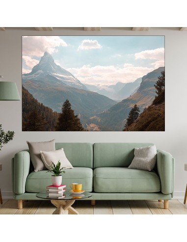 Изглед към връх Матерхорн - картина пано за стена - 1