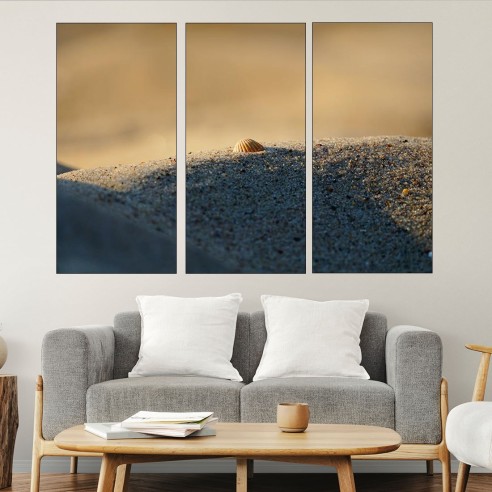Мидена черупка на пясъка - картина пано за стена - 1