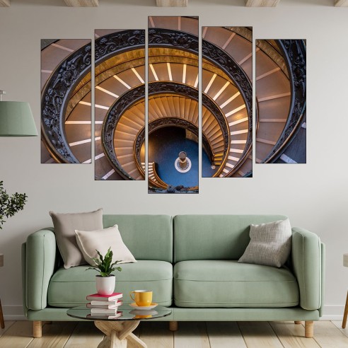 Стълбище във Ватикана - картина пано за стена - 3