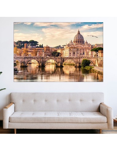 Мост и катедрала във Ватикана - картина пано за стена - 1