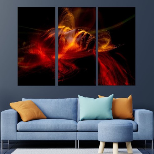 Огнено лице на жена - картина пано за стена - 2