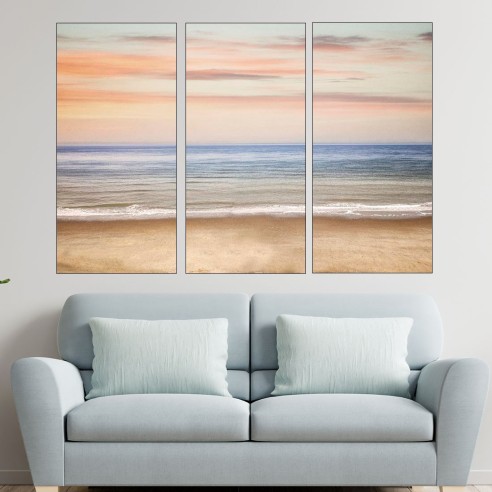Сутрин на морското крайбрежие - картина пано за стена - 2