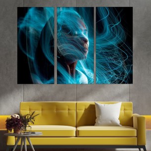 Женско лице - абстракция - картина пано за стена - 1 2