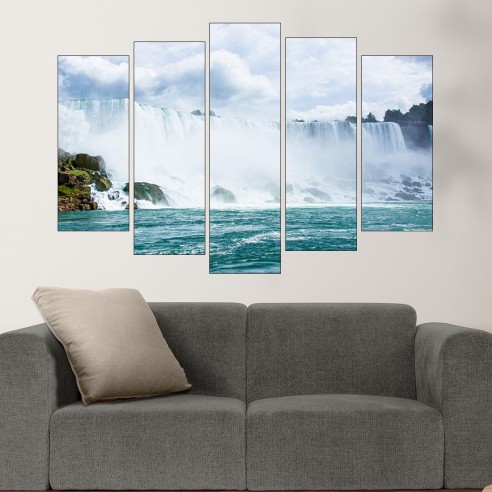 Ниагарският водопад в близък план - картина пано за стена - 3