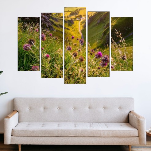 Утро над долината - картина пано за стена - 3