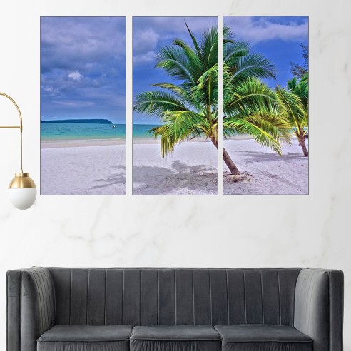 Плаж на остров Ко Ронг - картина пано за стена - 2