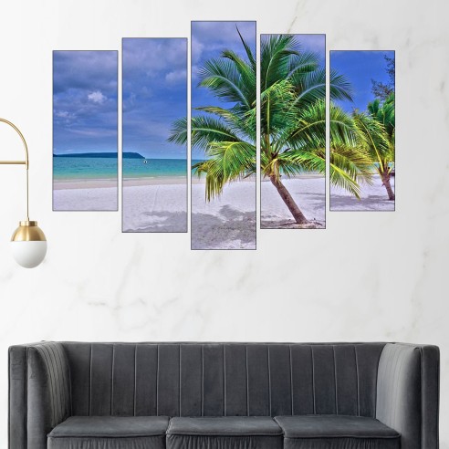 Плаж на остров Ко Ронг - картина пано за стена - 3