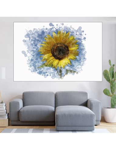 Рисунка на слънчоглед - картина пано за стена - 1
