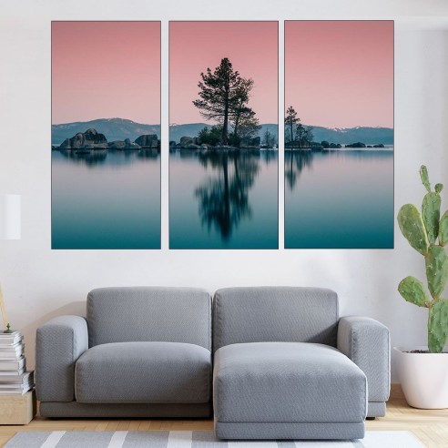 Изглед от езерото Тахо - картина пано за стена - 1