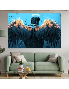 Ангел с горящи крила - картина пано за стена