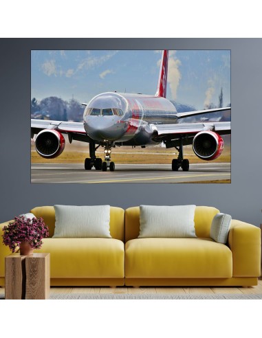Боинг 757 на пистата - картина пано за стена - 1