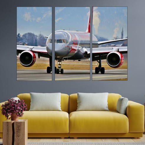 Боинг 757 на пистата - картина пано за стена - 2