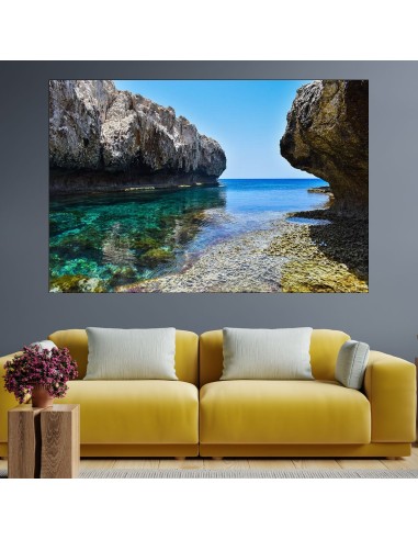 Скалист морски бряг - картина пано за стена - 1